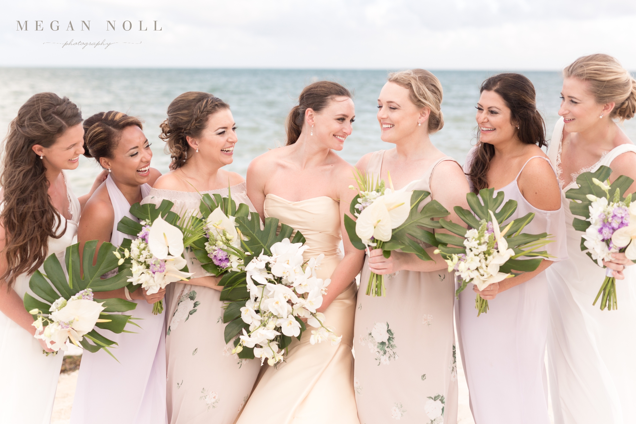 Bridesmaid Pictures, Beach Bridal Party, Moon Palace Cancun Wedding