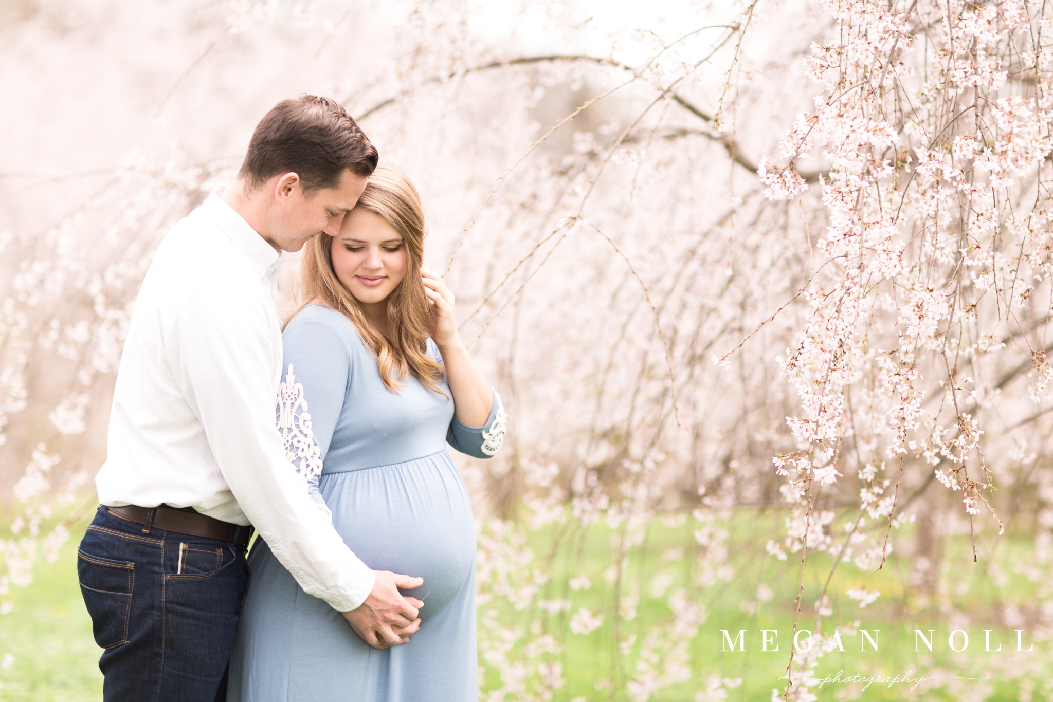 Ault Park Blooms, Maternity Pictures with flowers, Leah Barry