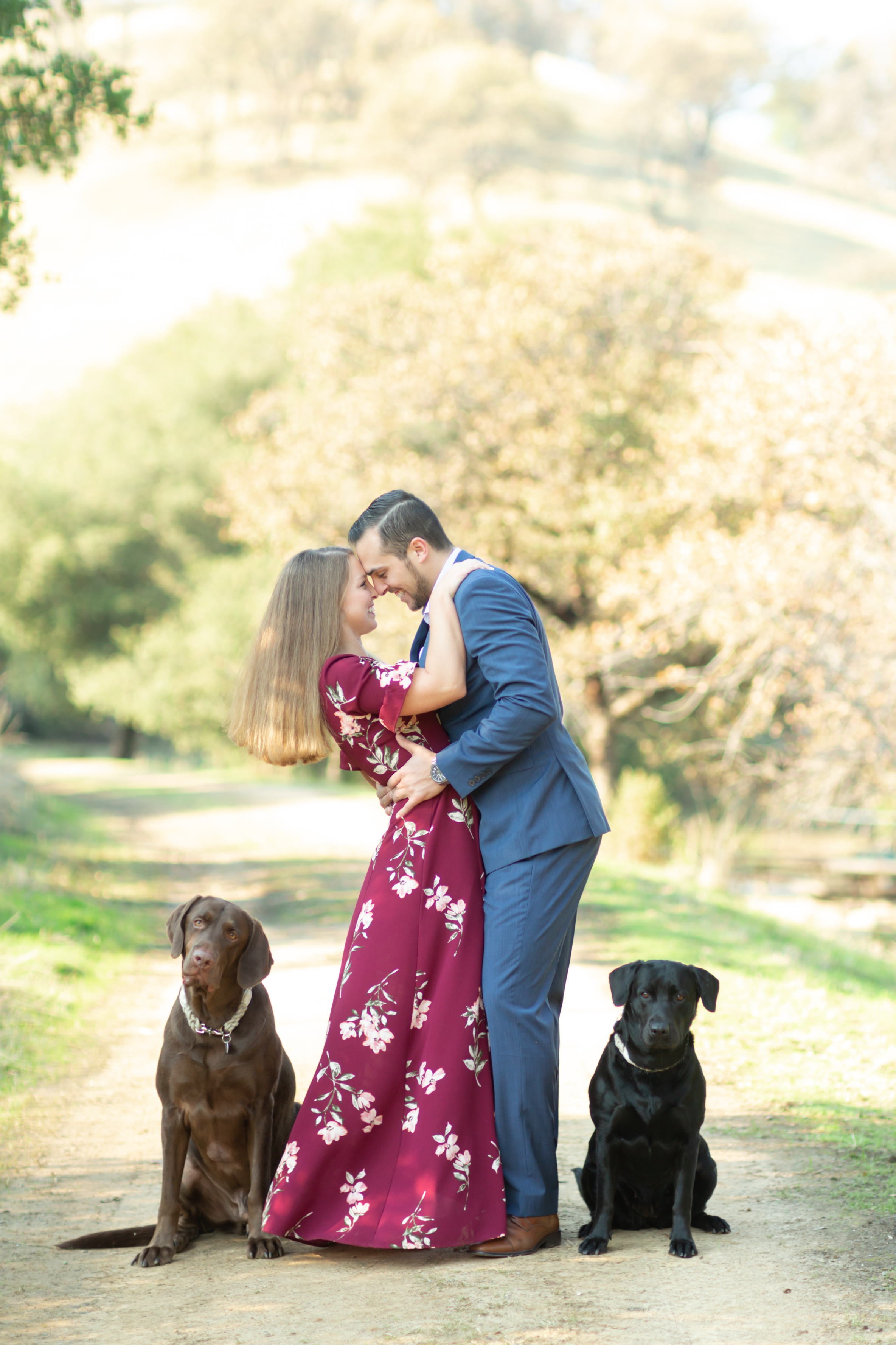Dogs in Engagement session, California Wedding Photographer