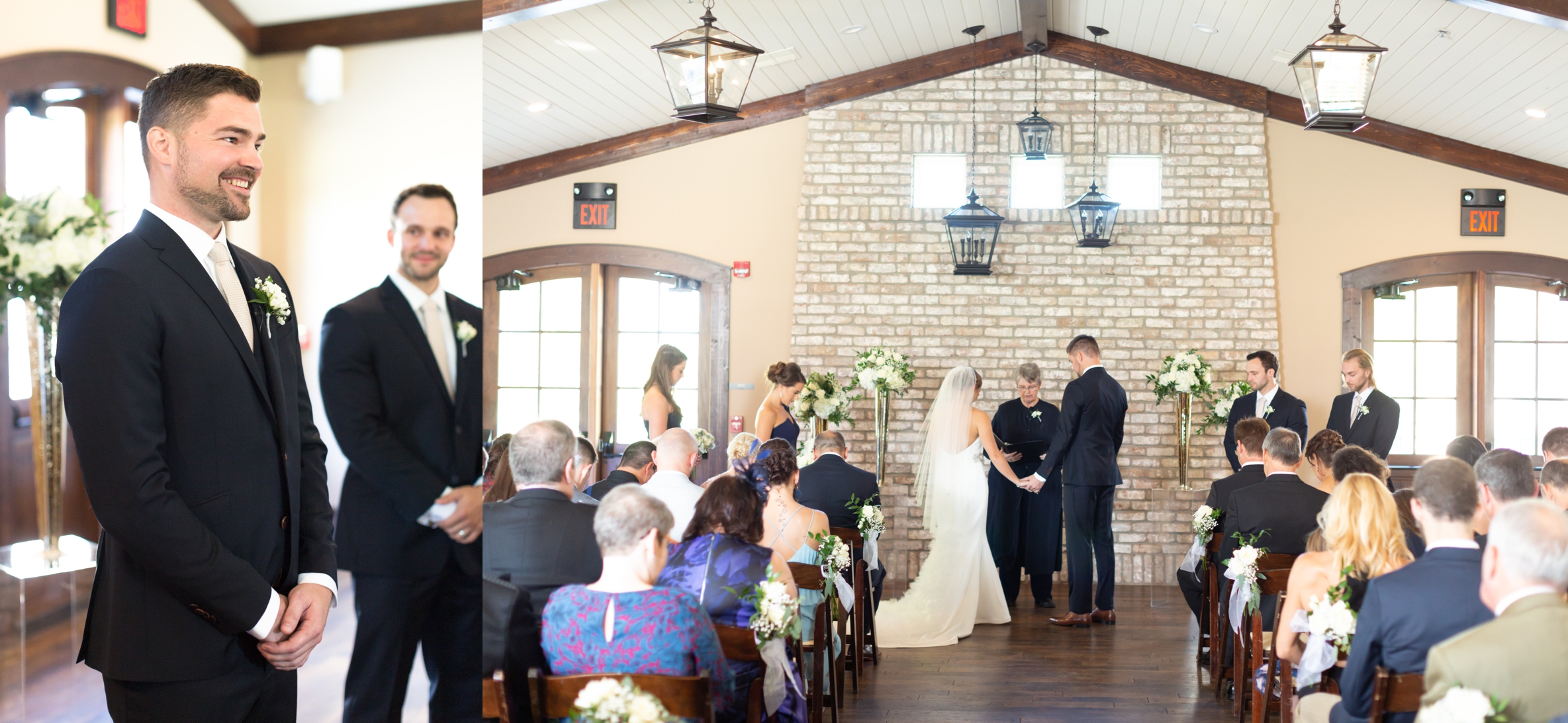 Ceremony at Manor House Banquet Center, Carriage house wedding