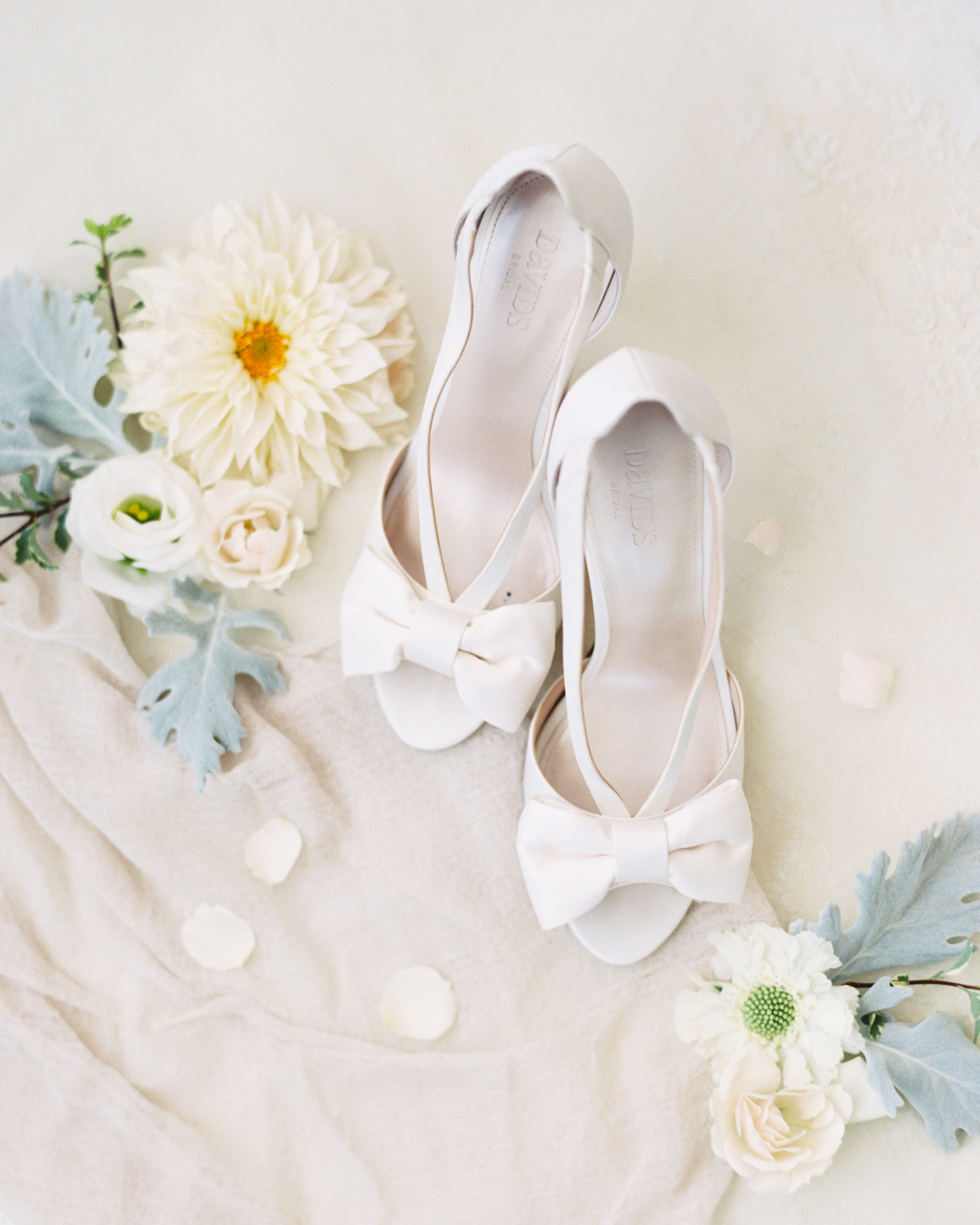Davids Bridal Shoes, Layflat Wedding Details
