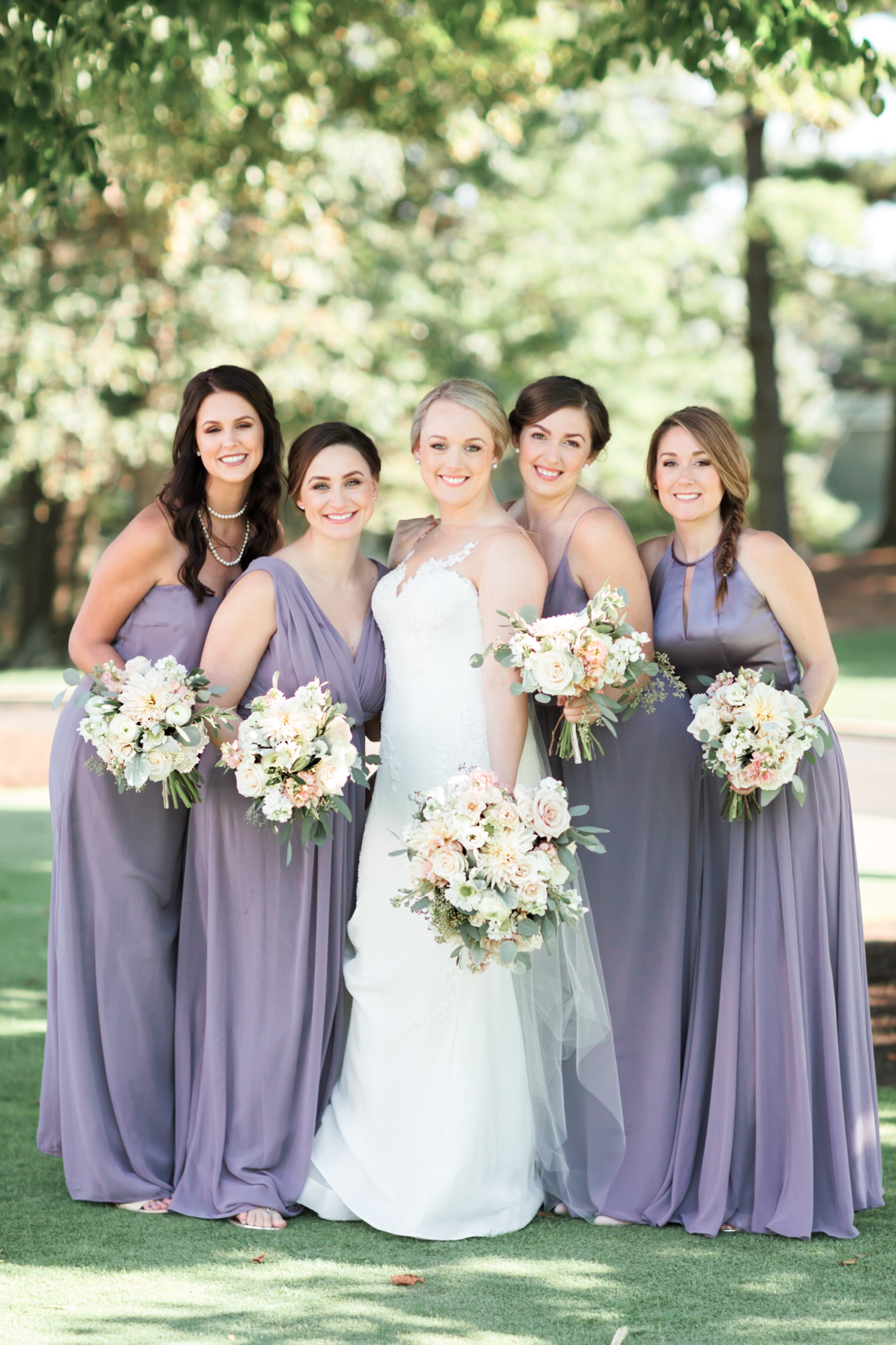 Bridesmaids, Purple Bridesmaid dresses