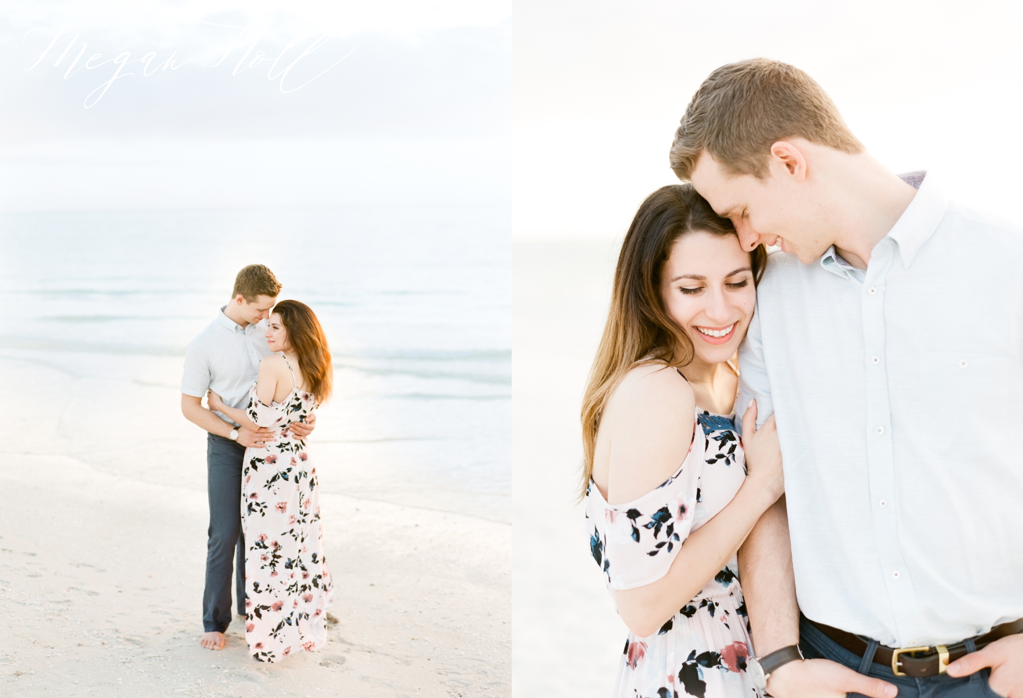 Sunset beach engagement pictures in Marco Island