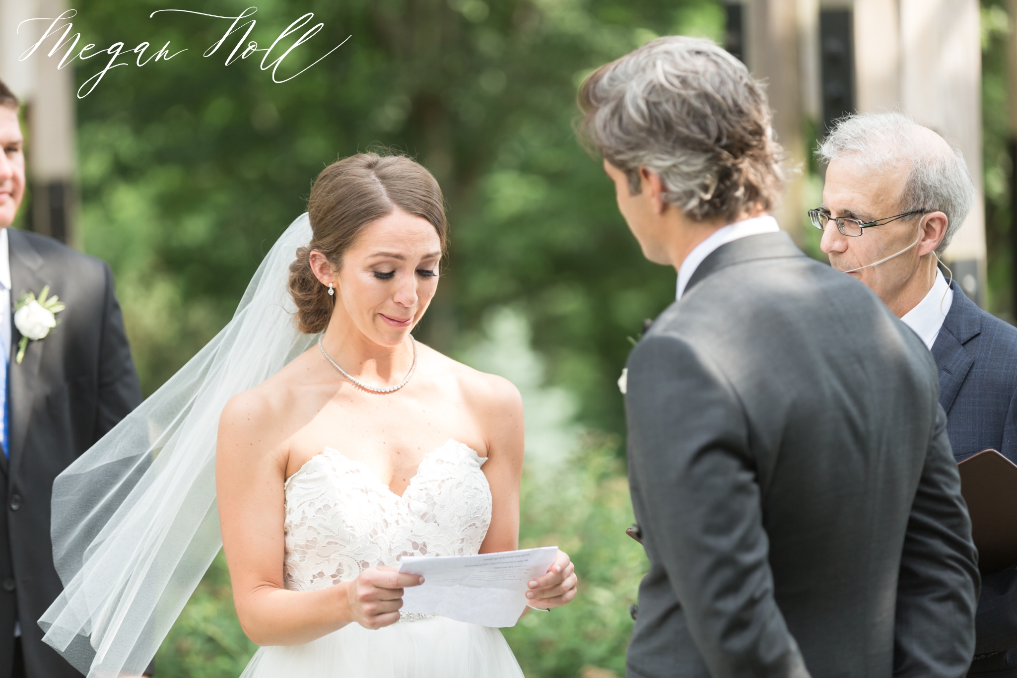 Samantha Koeninger reading vows to new husband