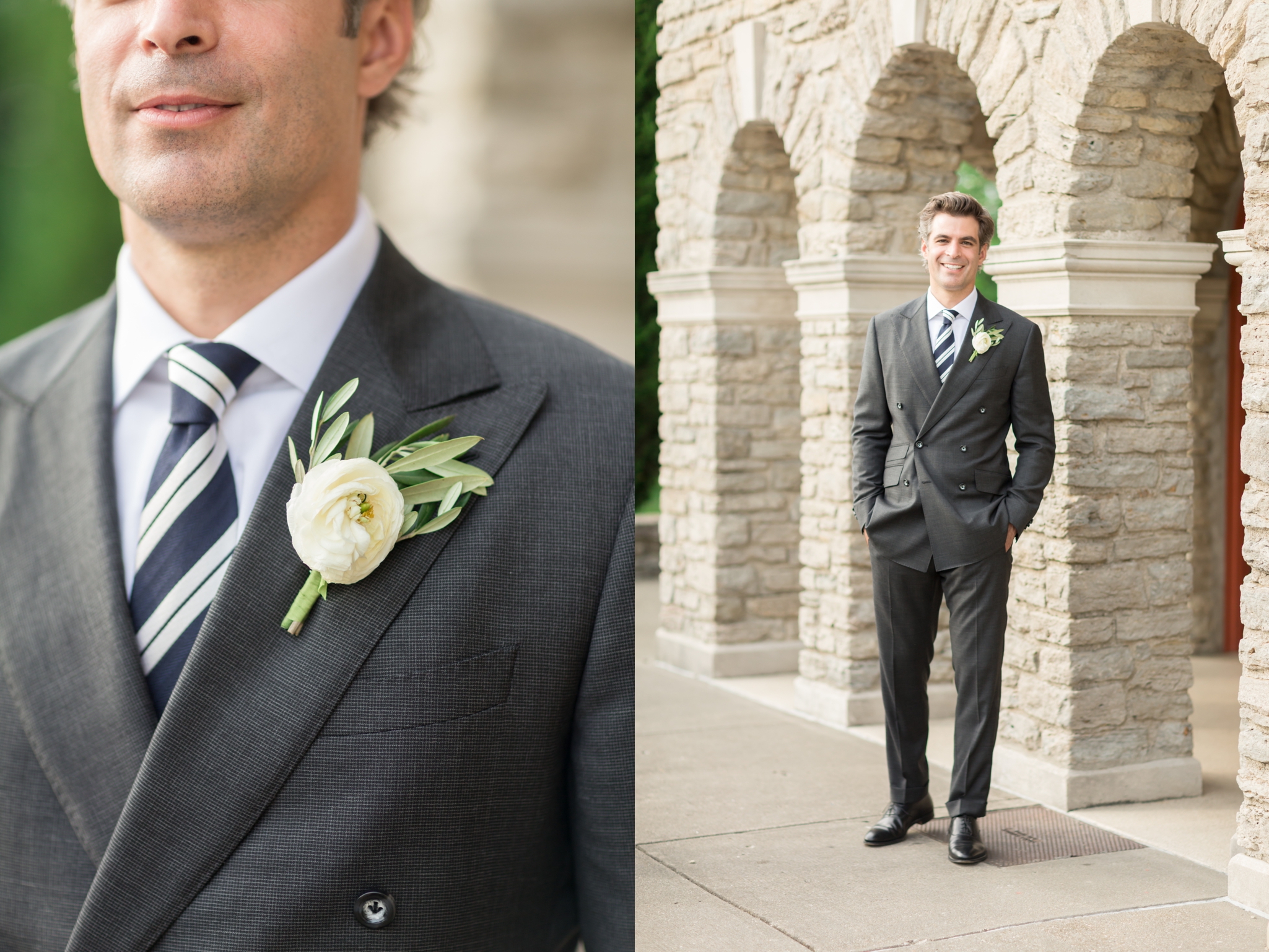 Charlie Rittgers wedding suit by Philippe Haas Bespoke Tailoring at Cincinnati Wedding