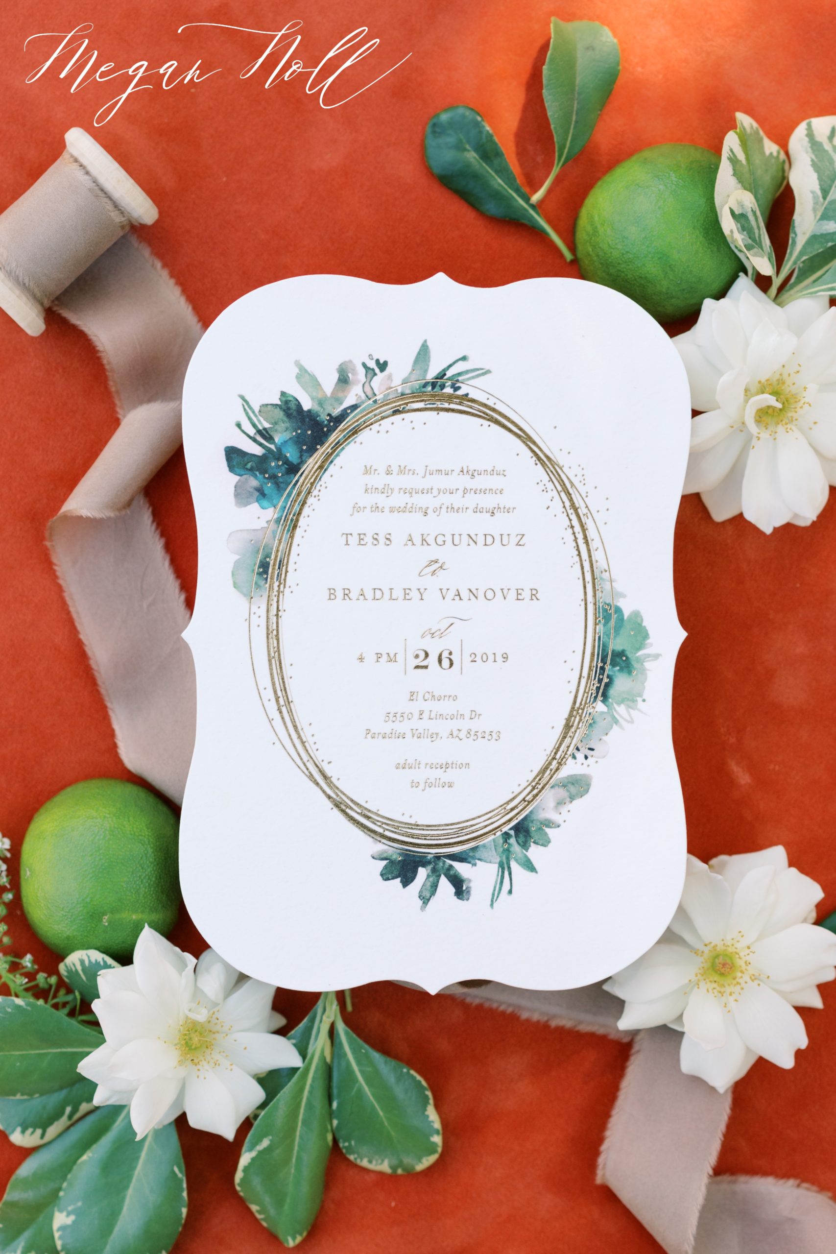Wedding in Phoenix AZ with wedding invitations from Minted