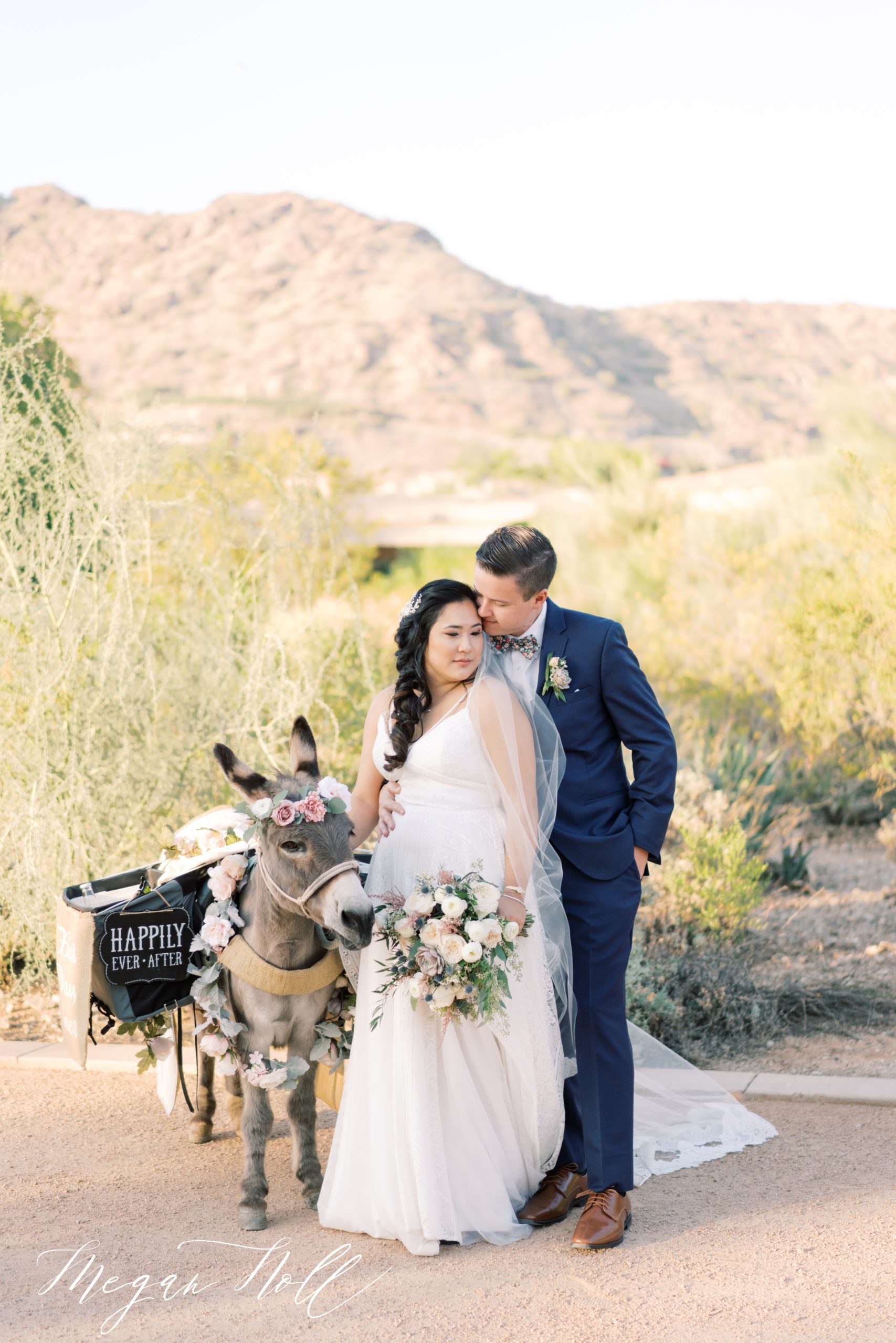 Bride and Groom at El Chorro Wedding with Beer Burro from Haul N Ass Productions