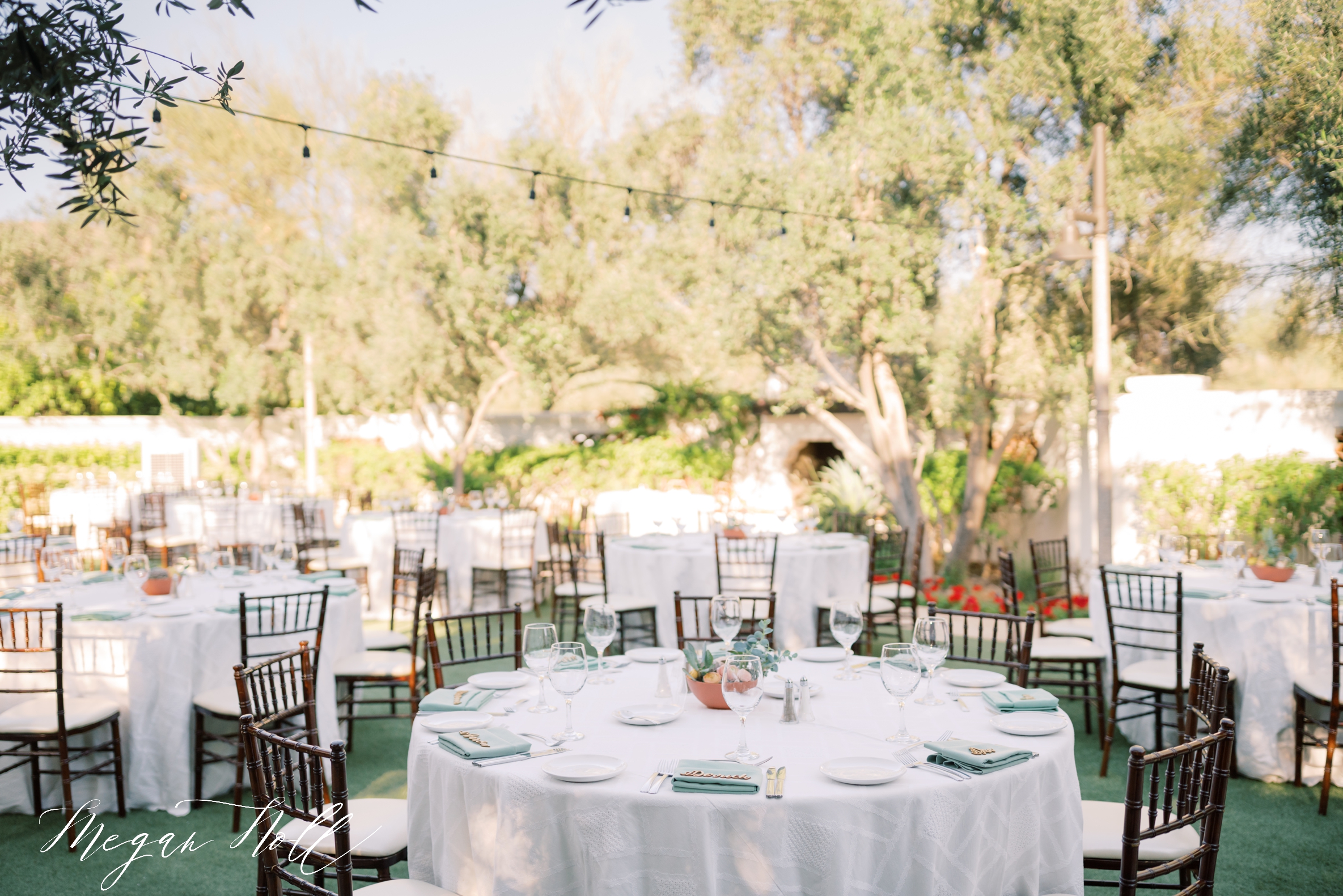 Outdoor Reception set up for El Chorro Wedding in October