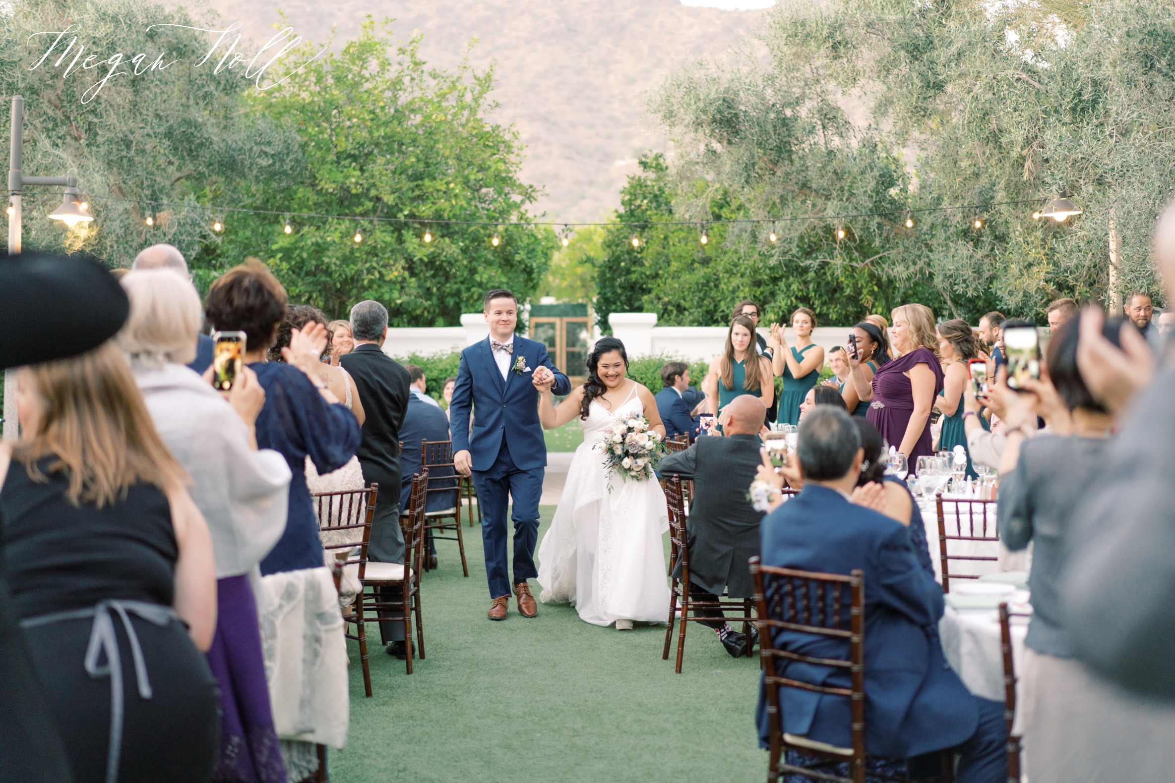 Brad Vanover and Tess Akgunduz announced at their wedding reception at El Chorro