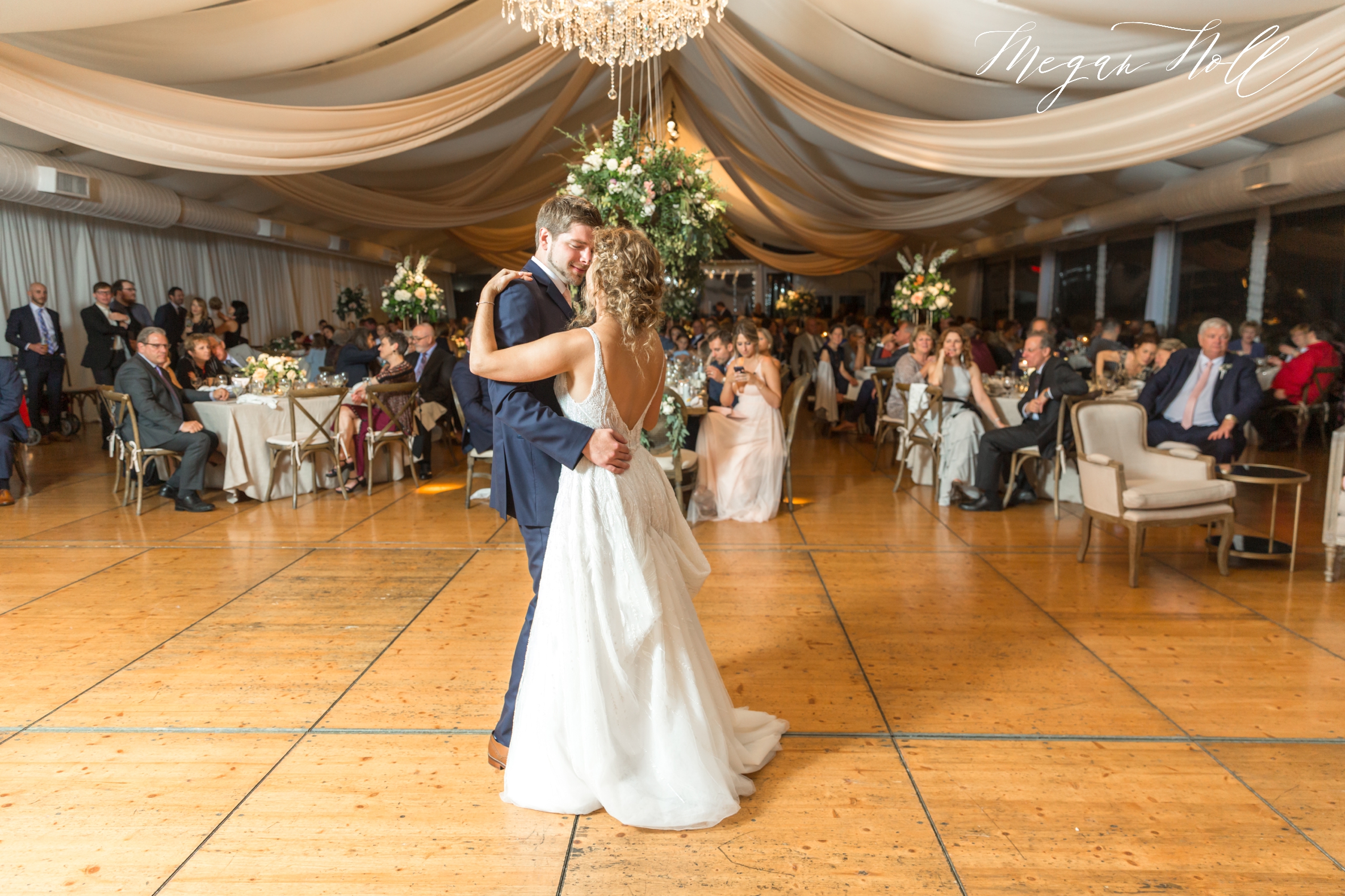 First Dance in Tent at Outdoor Wedding