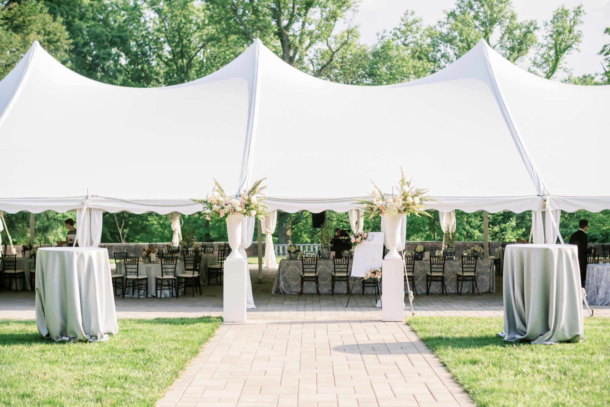 large white wedding tent
