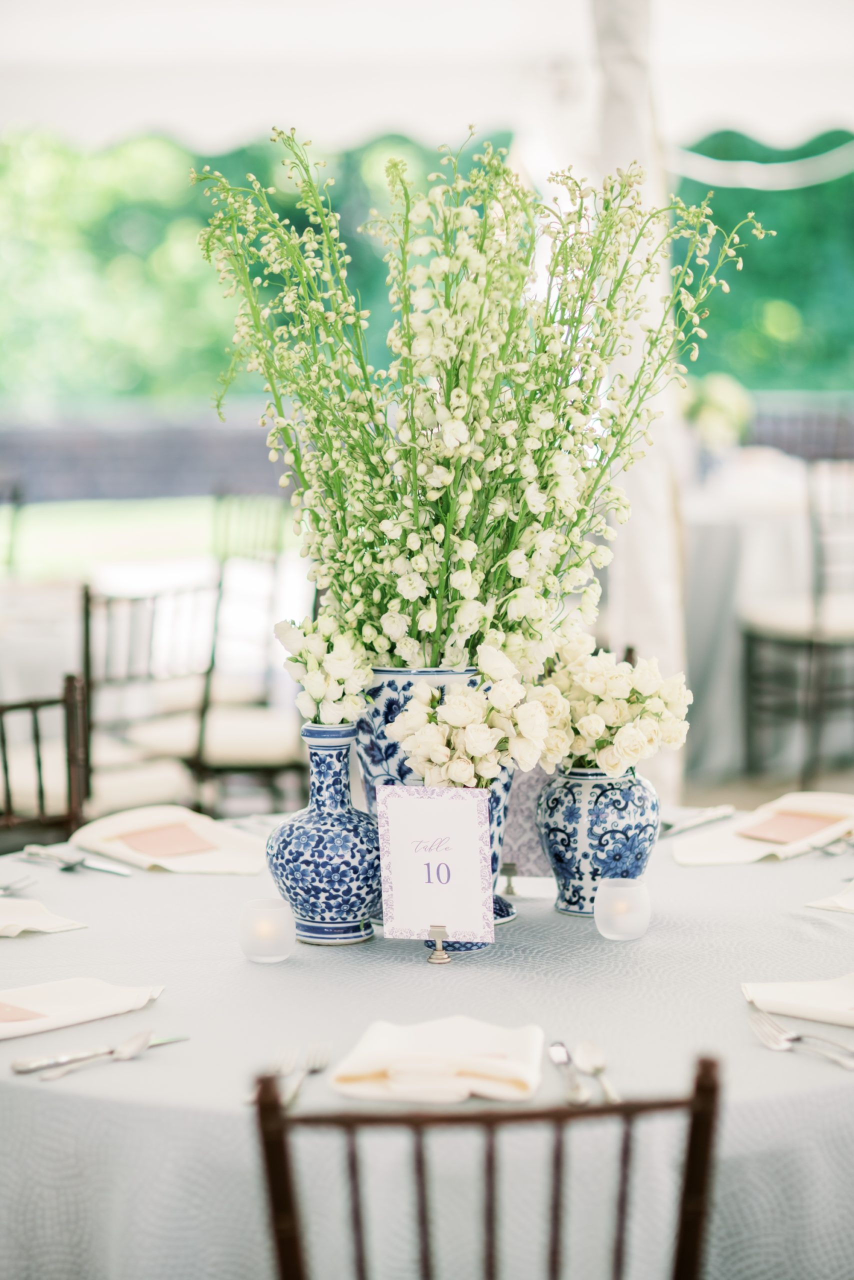 Roots Floral provided stunning and elegant centerpieces