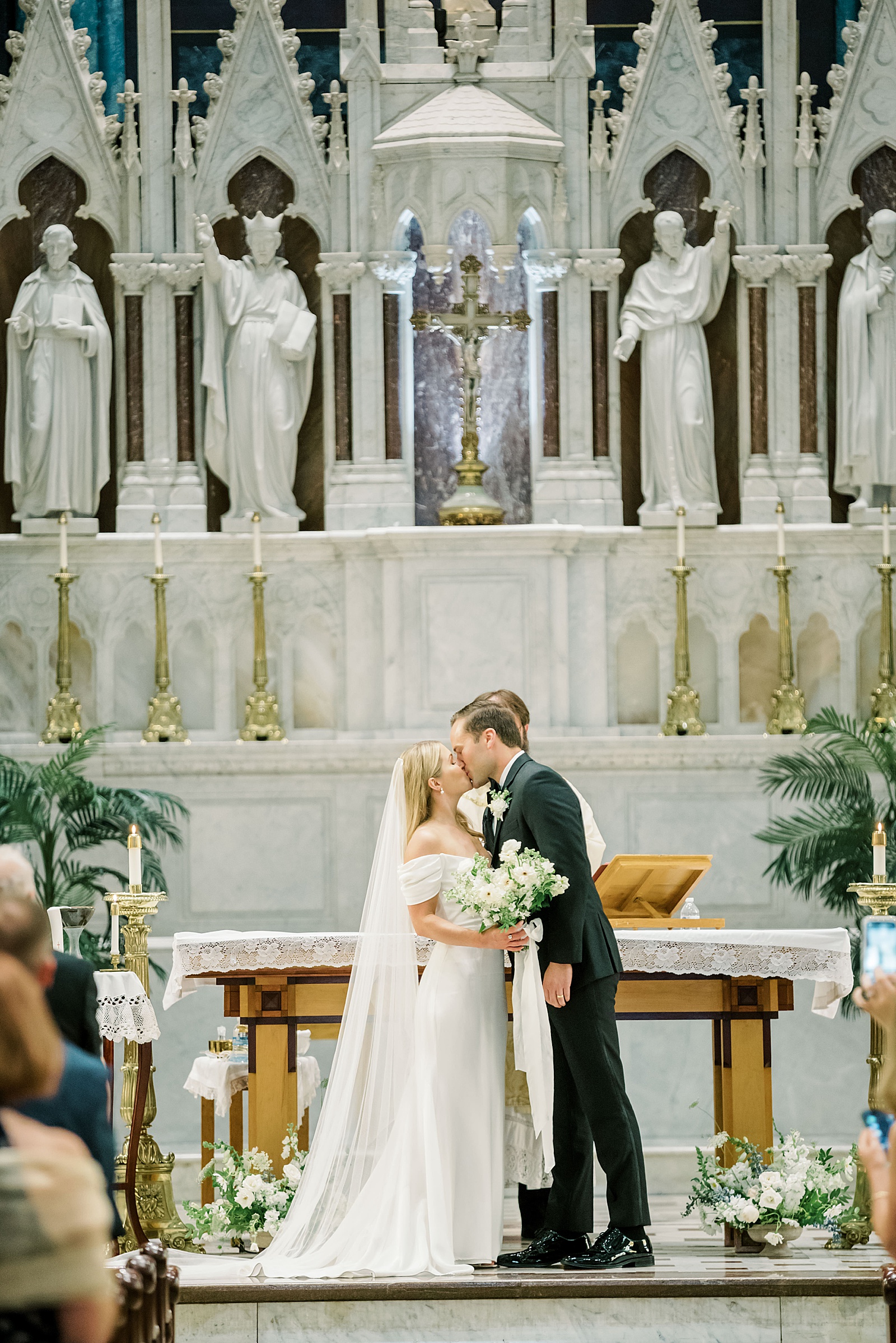 First Kiss at Cincinnati Wedding Ceremony