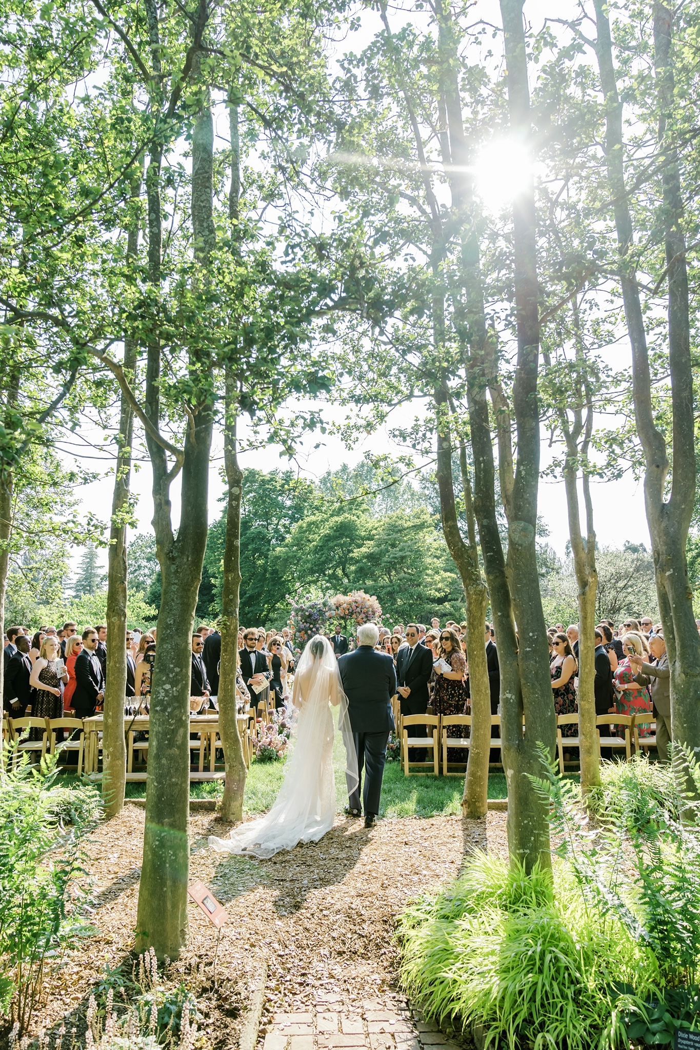Outdoor ceremony at Yew Dell Gardens wedding